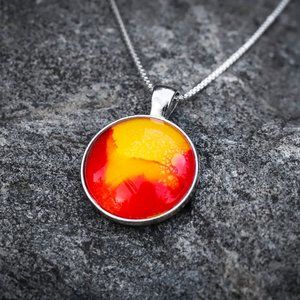 Round Orange Pendant